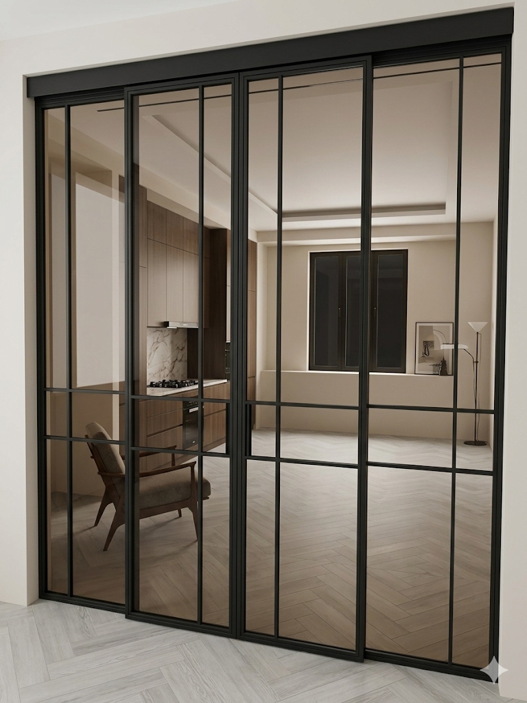 Infinity Loft kaskadli shisha va metall tizimlari