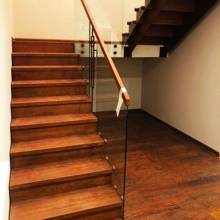 Modern wood staircase