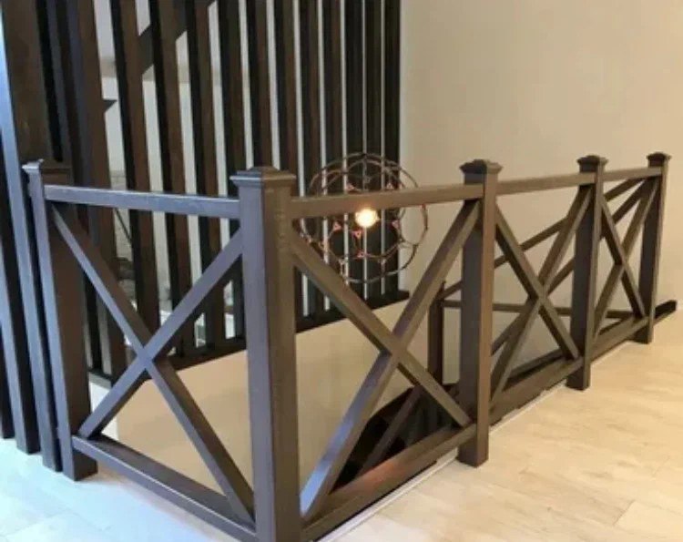 Classic wooden railing